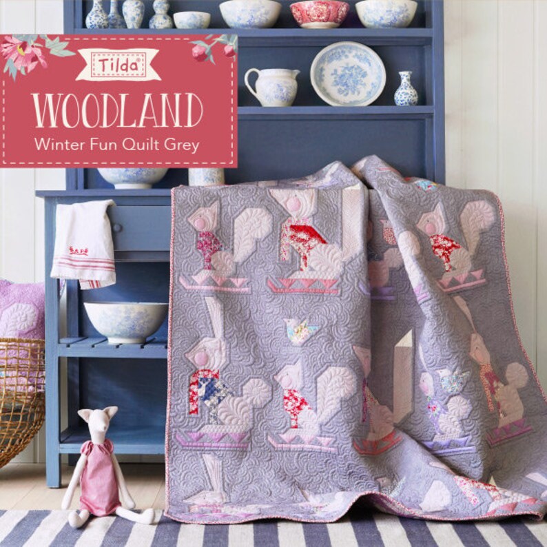 Tilda Woodland Winter Fun Quilt Kit 2 Colors 58.580.5in Etsy