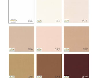Wider width: Sturdy, steady fabric in solid white, beige, brown, skin tones for doll making, quilting, sewing and much more.