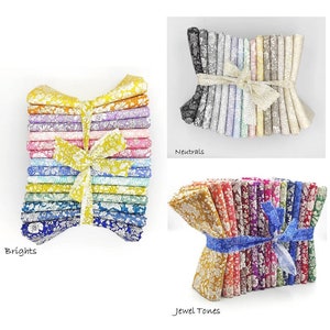 Liberty of London Emily Belle collection Fat Quarter Bundles of 15 crafting fabrics- different variations