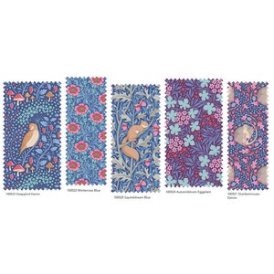 Lot de 5 tissus créatifs bleu/aubergine Tilda Hibernation Fat Quarter image 2