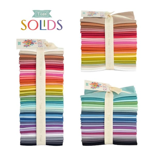 Tilda Solid Basics Precuts - gros quart et gros huit paquets de tissus de création