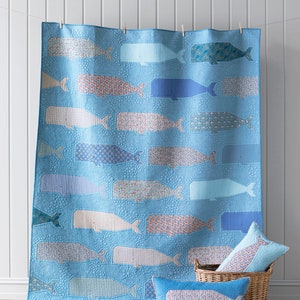 Tilda Creating Memories Blue Whale Quilt kit - 62in x 76in finished size quilt kit