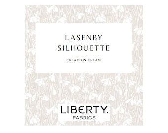 Liberty of London Lasenby Silhouette Cream on Cream Fabrics by the meter