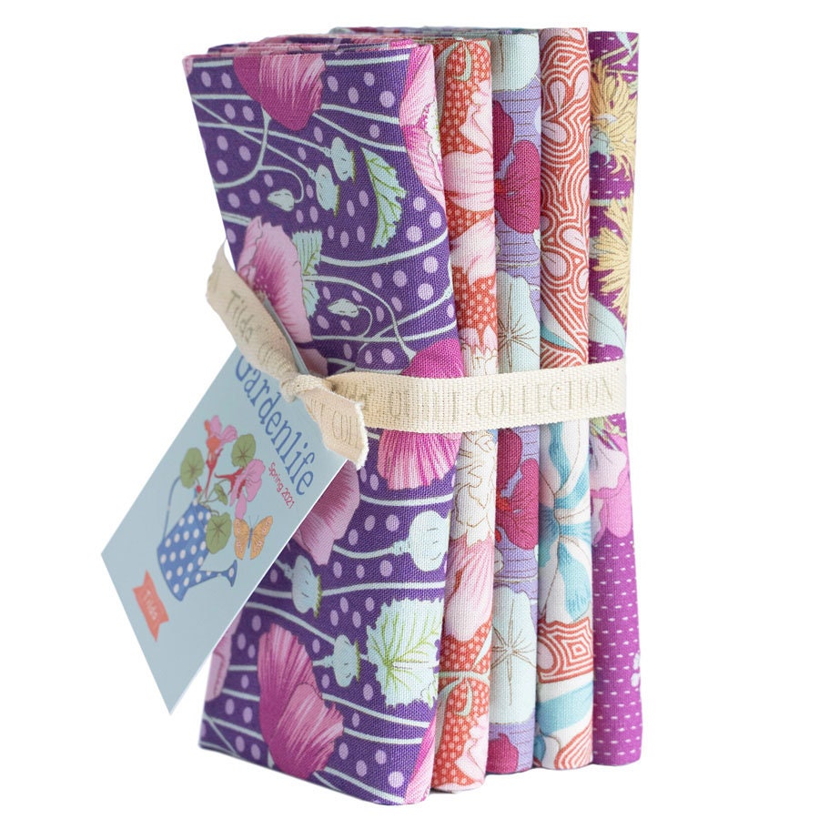 Tilda - Gardenlife Fat Quarter Bundle 5 Fabrics GS- Quilt in a Day