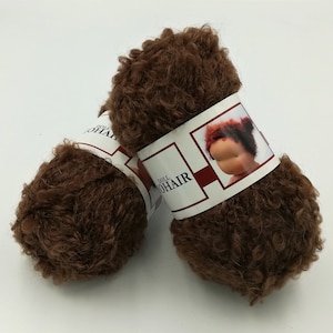 De Witte Engel Mohair Bouclé Yarn 50 gr- pelo de muñeca en diferentes colores