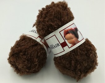 De Witte Engel Mohair Bouclé Yarn 50 gr- doll hair in different colors