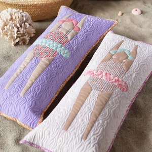 Tilda Cotton Beach Swimmer Pillow Kit- 25.75*11.5in finished size pillow kit and pattern, backing included-  optional batting