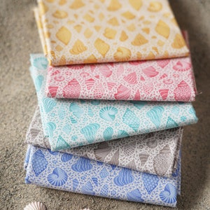 Tilda Cotton Beach collection Beach Shells blender Fabrics by the meter