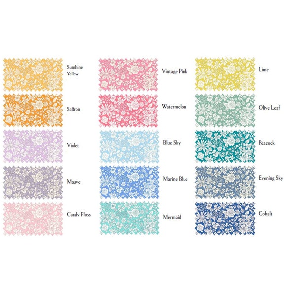 Liberty of London Lasenby Cotton Emily Belle Brights Fabrics by the meter