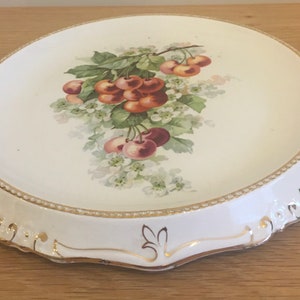 Vtg Raised frosted crystal glass cake stand pedestal footed small dessert plate for special gift ideas of sweets