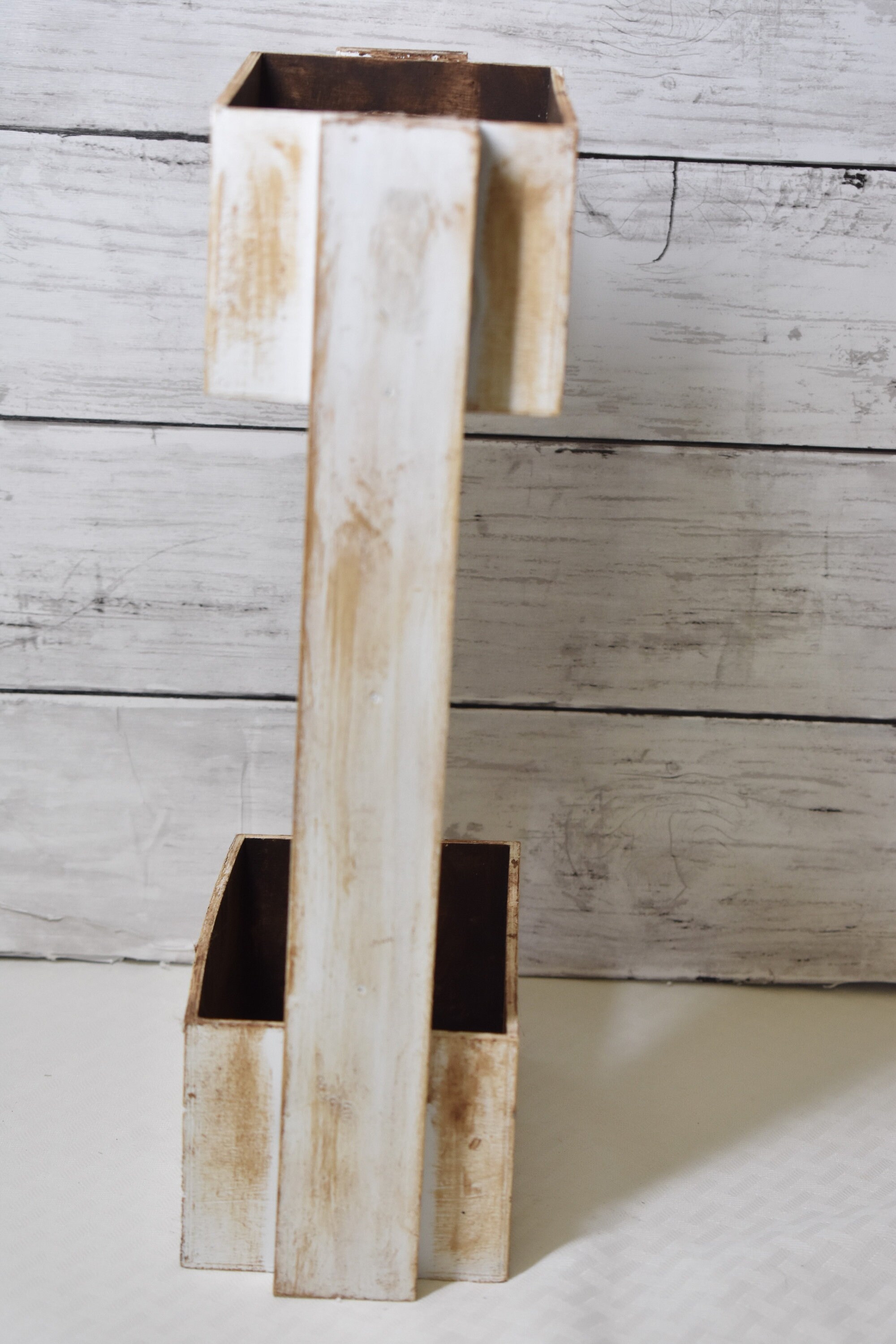 Two Tiered Display Boxes, Wooden Display Boxes, Antiqued Boxes, Wooden ...
