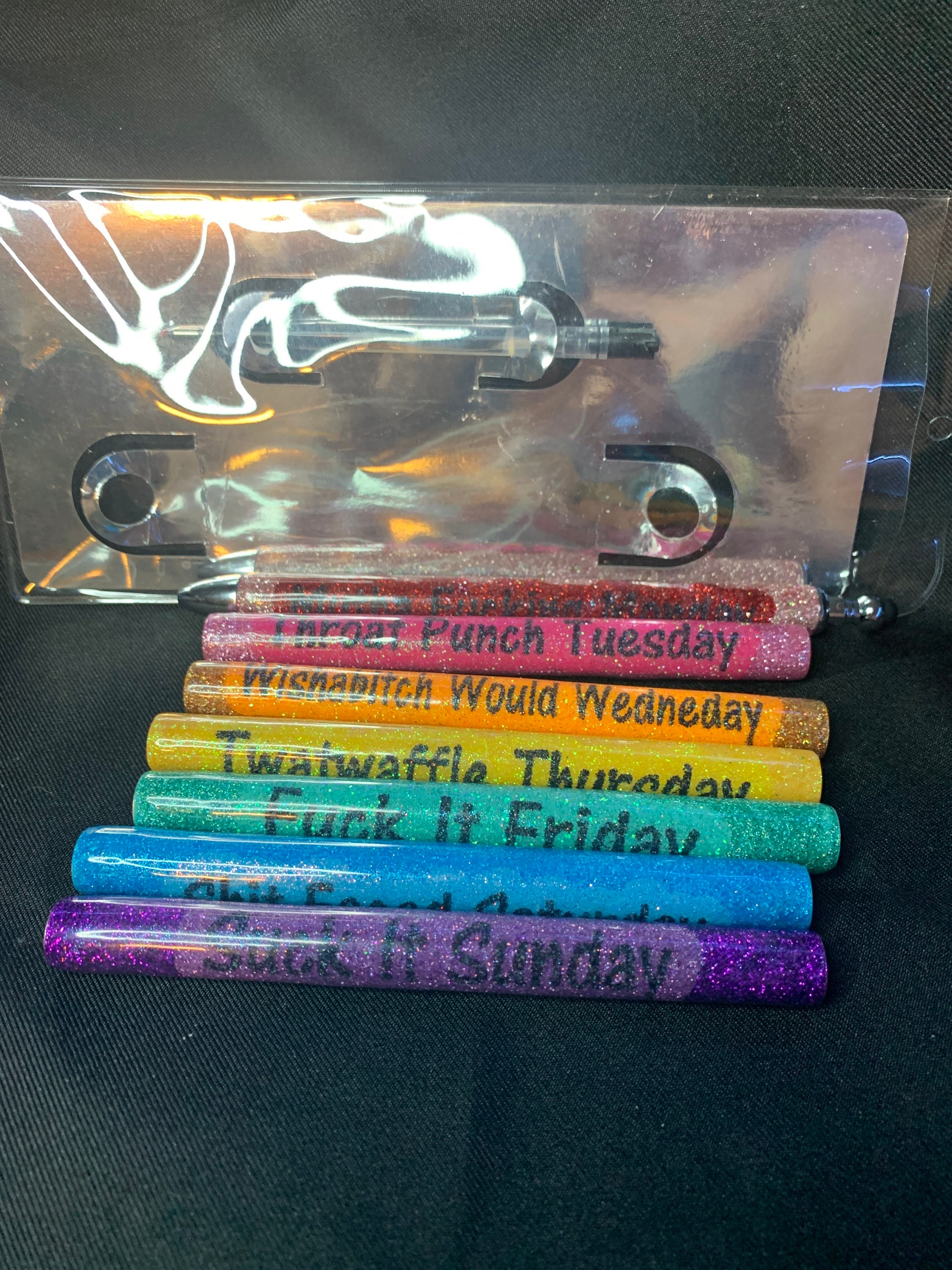 Epoxy Refillable Gel Pen Sweary Day of Week Sarcastic Funny Etsy