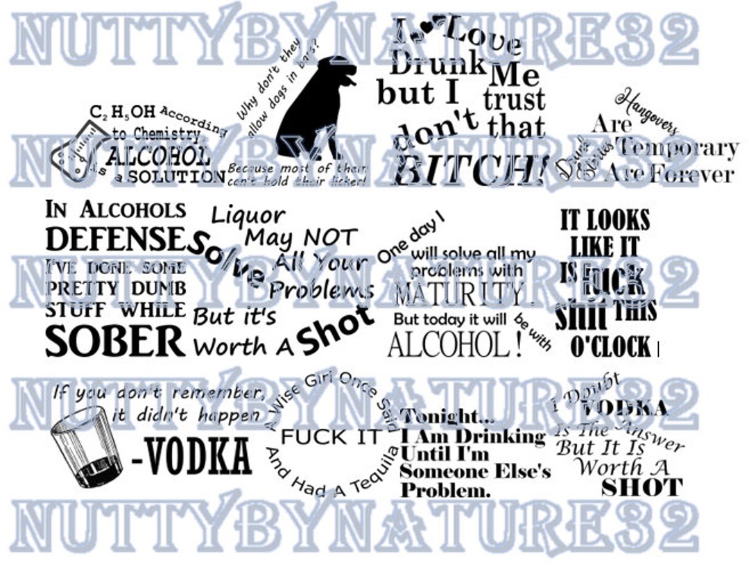 Drinking Decals Tequila Vodka Shot Drunk Hangover Liquor Dog Alcohol