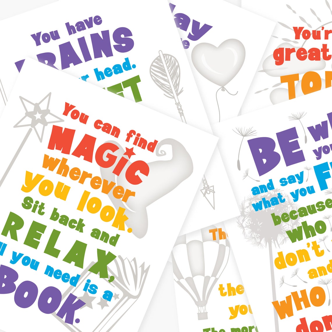 Dr Seuss Quote Printable Prints Download Kids Playroom | Etsy