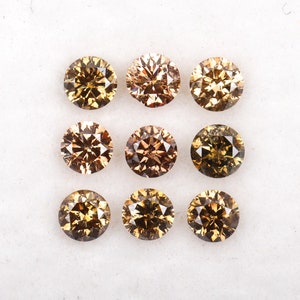 0.44 CT, 2.3 MM, Fancy Color Round Brilliant Cut Minimal Diamond, Engagement Ring Jewelry Diamond, Best Price Diamond [9 pcs] OM4971