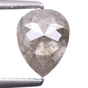 1.04 CT, 7.1 X 5.5 MM Natural Diamond, Loose Diamond, Salt And Pepper Pear Cut Diamond, Fancy Diamond For Wedding Ring & Engagement Ring