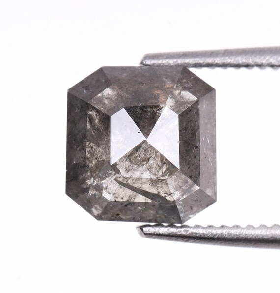 0.75カラット、6.0 x 5.7mm、天然ルースダイヤモンド、ソルト 