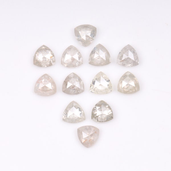 Natural Loose Diamond | Salt And Pepper Diamond | Trillion Cut Diamond | Conflict Free Diamond For Wedding Ring [2 To 10 Pcs Optional]