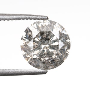 1.08 CT, 6.5 MM | Natural Loose Diamond | Salt And Pepper Diamond | Round Brilliant Cut Diamond | Fancy Diamond For Wedding Ring | OMB00192