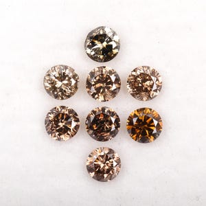 0.77 CT, 2.9 MM | Natural Loose Diamond | Natural Fancy Color Diamond | Round Brilliant Cut Diamond | Melee Diamonds For Earring Pair OM4966