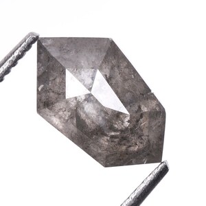 1.26 CT, 8.5 X 5.1 MM | Natural Loose Diamond | Salt And Pepper Shield Cut Diamond | Conflict Free Diamond For Wedding Ring | OM72977