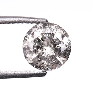0.62 CT, 5.1 MM | Natural Loose Diamond | Salt And Pepper Diamond | Round Brilliant Cut Diamond | Fancy Diamond For Wedding Ring | OMB00121