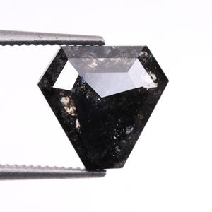 1.45 CT, 8.3 X 7.8 MM | Natural Loose Diamond | Salt And Pepper Diamond | Unique Cut Diamond | Natural Black Diamond For Wedding Ring OM6400