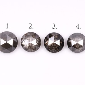 Natural Loose Diamond | Salt And Pepper Diamond | Round Rose Cut Diamond | Fancy Diamond For Wedding Ring & Engagement Ring | L0625658