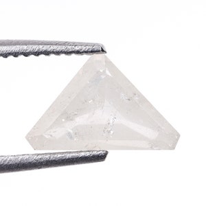 0.57 CT, 7.4 X 4.6 MM | Natural Loose Diamond | Salt And Pepper Diamond | Trillion Cut Diamond Fancy Diamond For Engagement Ring | OM4032