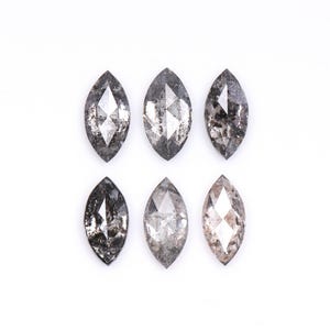 0.20 CT, 3.0 X 1.5 MM, Natural Loose Diamond, Marquise Cut Salt And Pepper Diamond, Fancy Diamond For Wedding Ring & Engagement Ring, OM7760