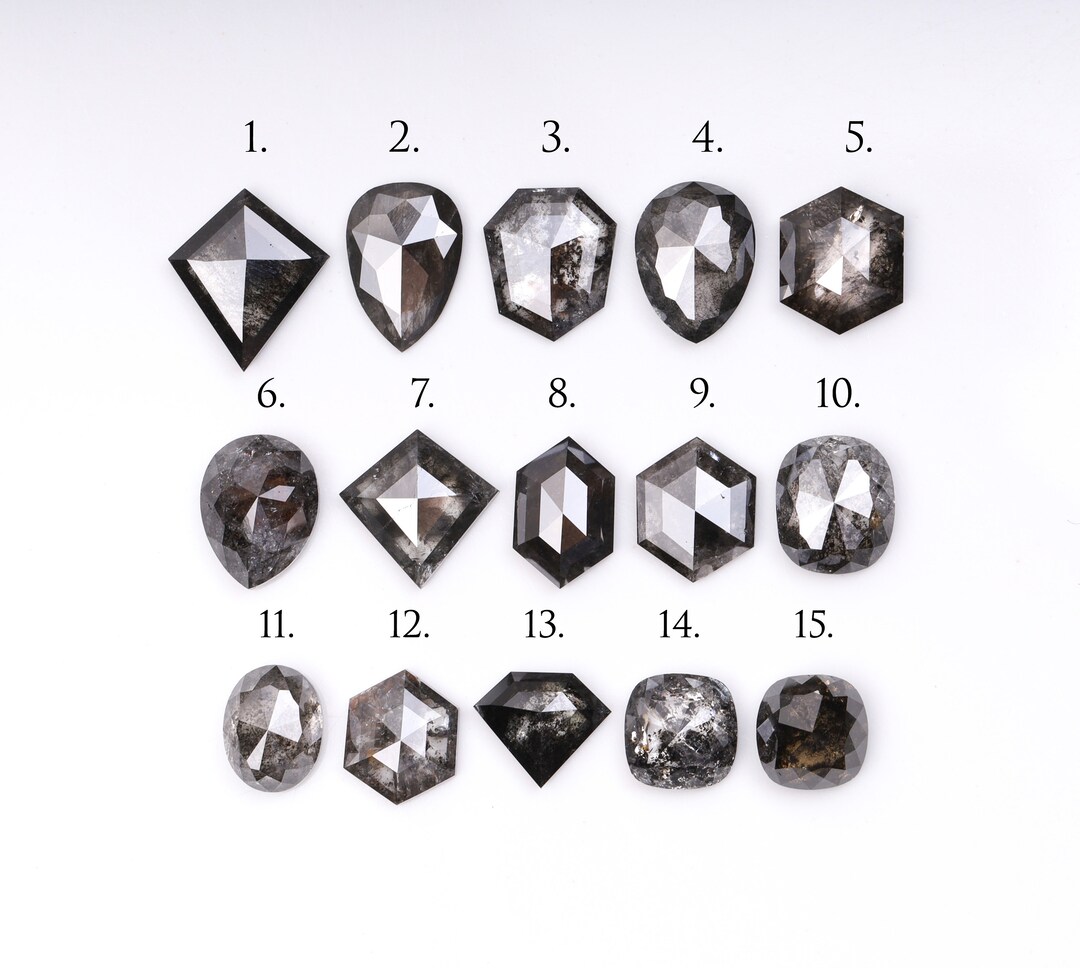 Natural Loose Diamond Salt and Pepper Diamond Unique Cut Diamond Fancy