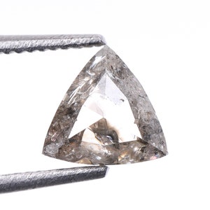 0.51 CT, 5.5 X 5.2 MM Natural Diamond, Loose Diamond, Salt And Pepper Diamond, Triangle Cut Diamond, Fancy Diamond For Wedding Ring | OM1668