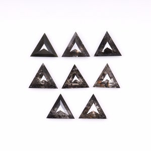 1.06 CT,4.0 MM | Natural Loose Conflict Free Diamond | Salt And Pepper Diamond | Triangle Cut Diamond | Diamond For Earring | OM2851