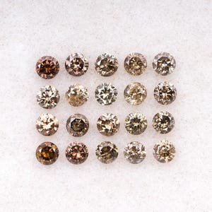 0.45 CT, 1.7 MM, Salt and Pepper Diamond, Round Brilliant Cut Diamond, Natural Loose Fancy Diamond For Wedding Band And Earrings | OM9187