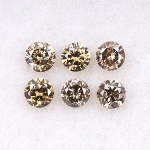 0.32 CT, 2.3 MM, Fancy Brown Color Diamond, Round Brilliant Cut Diamond, Natural Loose Diamond for Earrings & Wedding Band Or Pendant OM9177