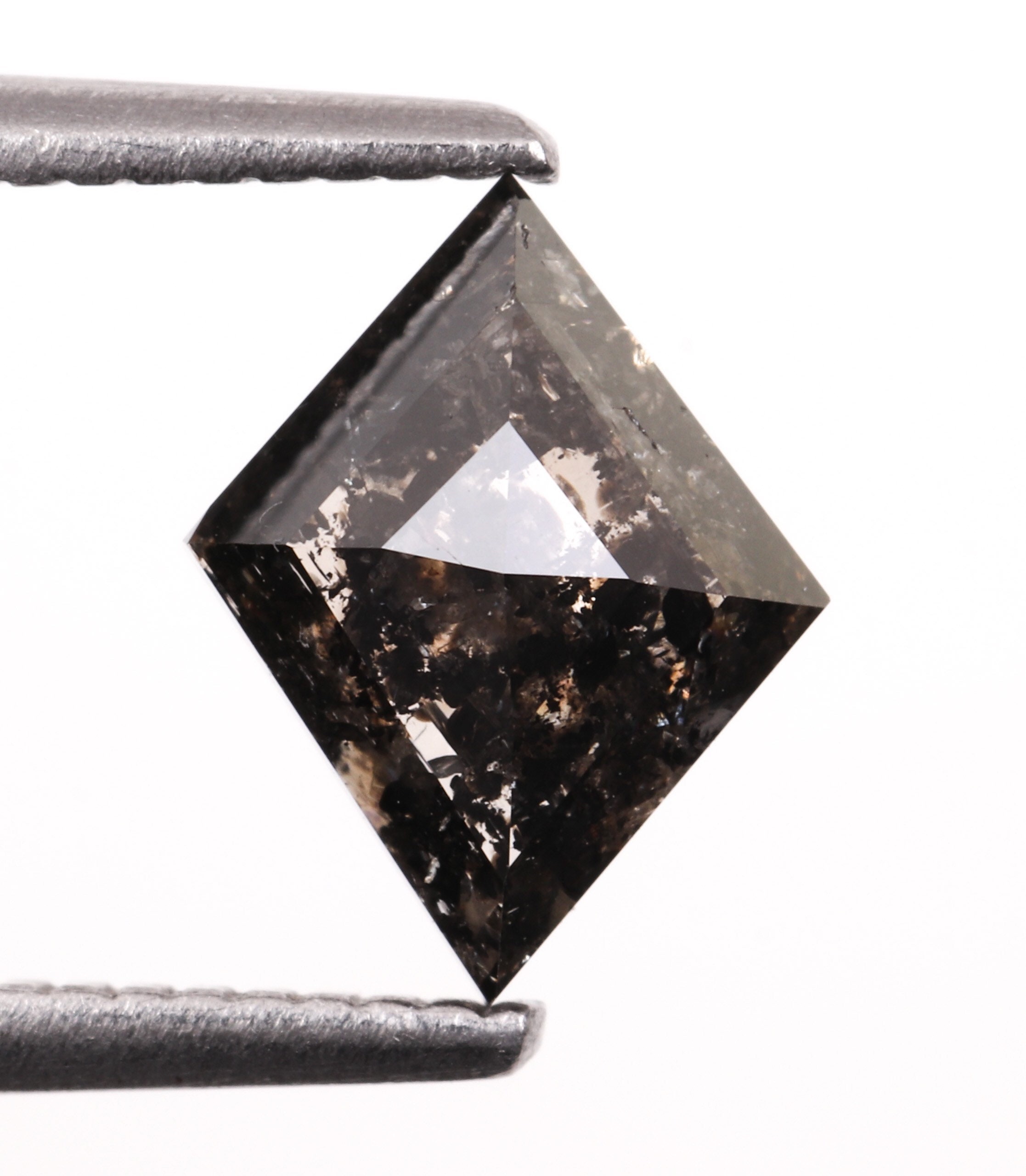 1.0 CT 8.6 X 6.7 MM Salt and Pepper Diamond Kite Shape Etsy