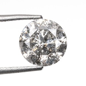 1.06 CT, 6.2 MM | Natural Loose Diamond | Salt And Pepper Diamond | Round Brilliant Cut Diamond | Fancy Diamond For Wedding Ring | OMB00172