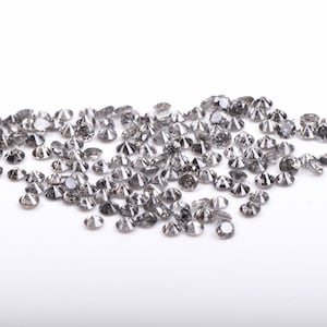 1.0 MM | Natural Loose Diamond | Salt And Pepper Diamond | Round Brilliant Cut Diamond | Fancy Diamond For Engagement Ring & Earring Pair