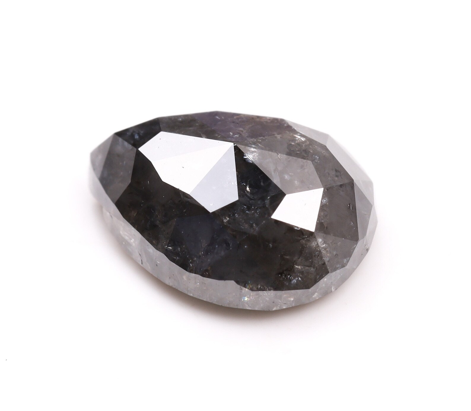 1.62 CT 8.4 X 6.3 MM Salt and Pepper Diamond Pear Shape Etsy