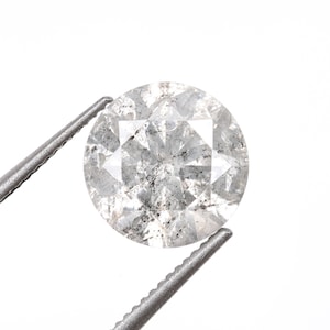 1.50 CT, 7.2 MM | Natural Loose Diamond | Salt And Pepper Diamond | Round Brilliant Cut Diamond | Fancy Diamond For Engagement Ring | OM7947