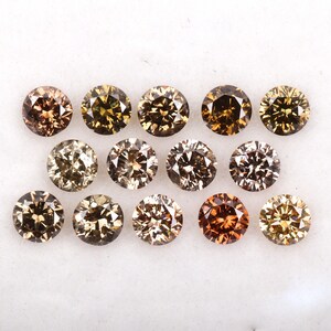 0.68 CT, 2.3 MM, Fancy Color Round Brilliant Cut Minimal Diamond, Engagement Ring Jewelry Diamond, Best Price Diamond [14 pcs] OM4960