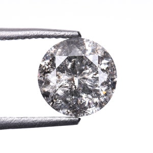 0.84 CT, 5.7 MM | Natural Loose Diamond | Salt And Pepper Diamond | Round Brilliant Cut Diamond | Fancy Diamond For Wedding Ring | OMB00152