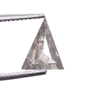 0.49 CT, 6.1 X 5.1 MM Natural Diamond, Loose Diamond, Salt And Pepper Diamond, Triangle Cut Diamond, Fancy Diamond For Wedding Ring | OM1764