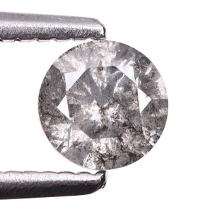 0.45 CT, 4.6 MM | Natural Loose Diamond | Salt And Pepper Diamond | Round Brilliant Cut Diamond | Fancy Diamond For Wedding Ring | OM5426