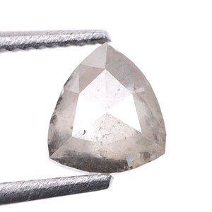 0.43 CT, 5.0 X 4.5 MM Natural Diamond, Loose Diamond, Salt And Pepper Diamond, Trillion Cut Diamond Fancy Diamond For Engagement Ring