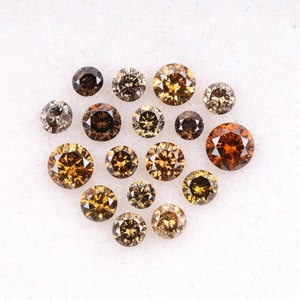 0.54 CT, 1.5 To 2.6 MM | Natural Loose Diamond | Fancy Color Diamond | Round Brilliant Cut Diamond | Conflict Free Diamond [17 PCS] | OM9164