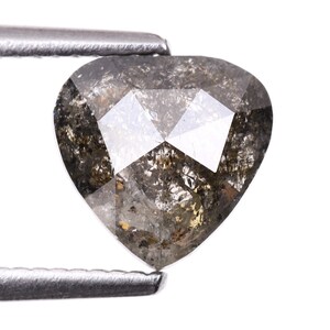 1.17 CT, 7.3 X 7.0 MM Natural Diamond, Loose Diamond, Salt And Pepper Pear Cut Diamond, Fancy Diamond For Wedding Ring & Engagement Ring