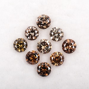 0.50 CT, 2.4 MM, Fancy Color Round Brilliant Cut Minimal Diamond, Engagement Ring Jewelry Diamond, Best Price Diamond [9 pcs] OM4961