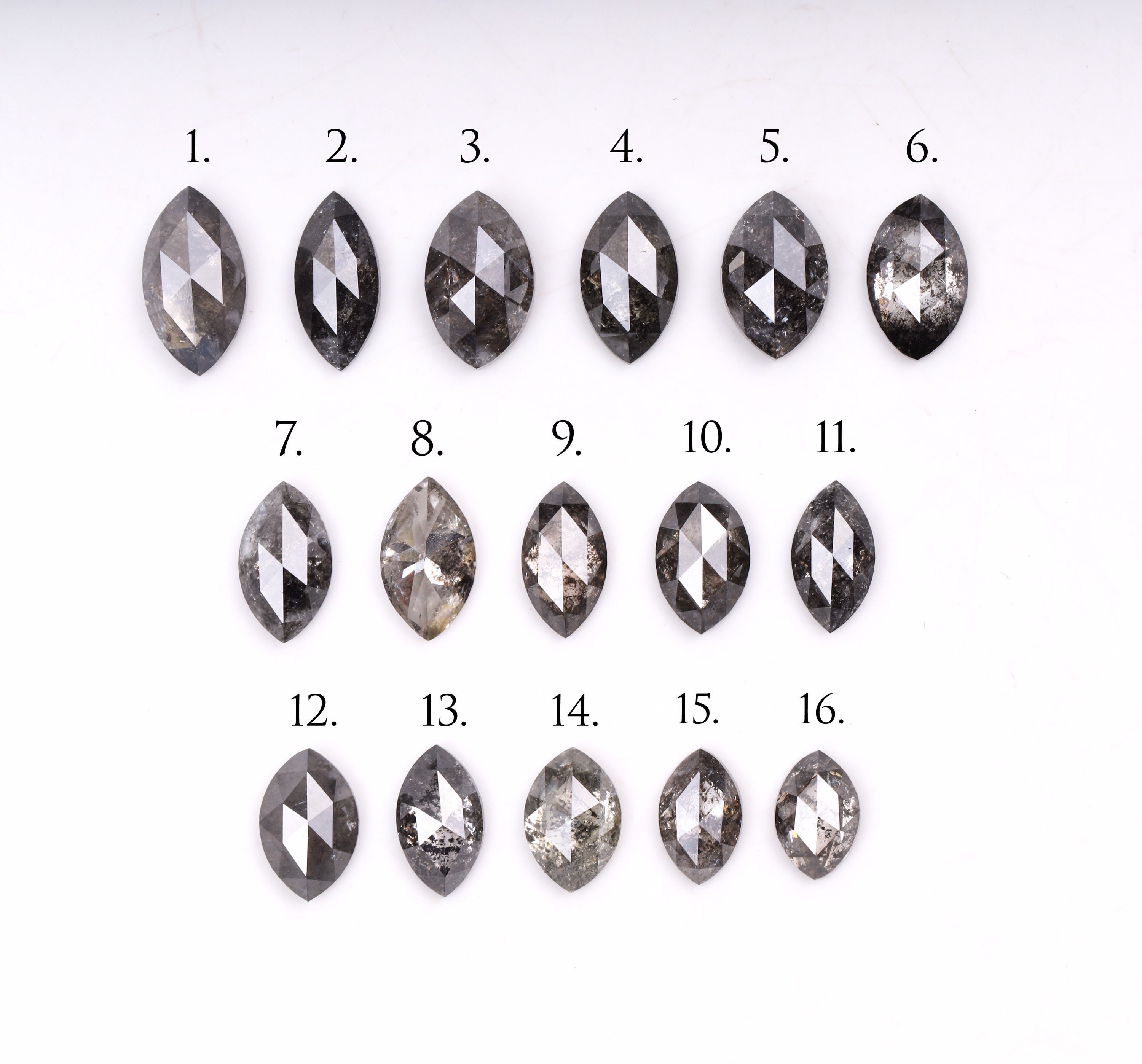 Salt and Pepper Diamond Marquise Cut Diamond Natural Loose Etsy