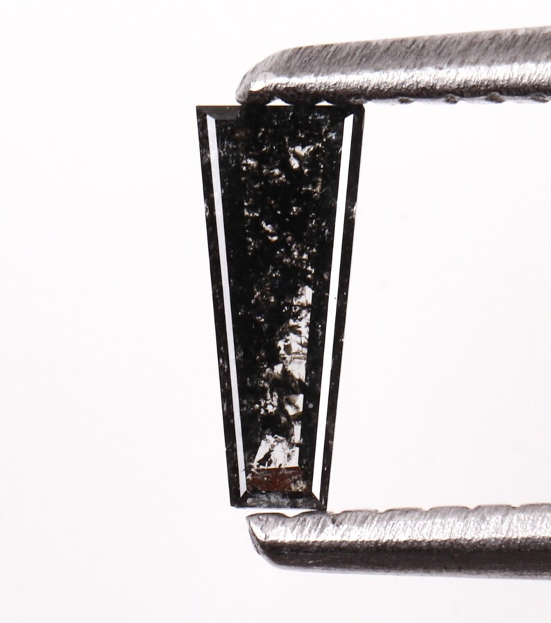 Salt And Pepper Diamond Engagement Ring Jewelry Diamond Best Price Diamond 5.8 X 2.3 MM Baguette Cut Minimal Diamond 0.11 CT OM4087